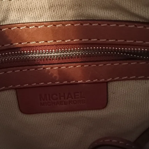 Vintage Michael Kors Small leather brown studded bag Early Y2K Baguette Rare 90 - Picture 3 of 9